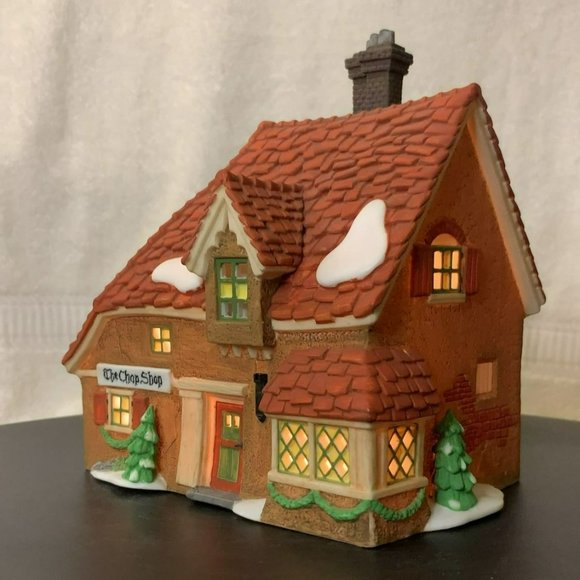 Dept 56 The Chop Shop, Dickens Village Lighted Christmas Decoration from 1995 - Picture 5 of 11